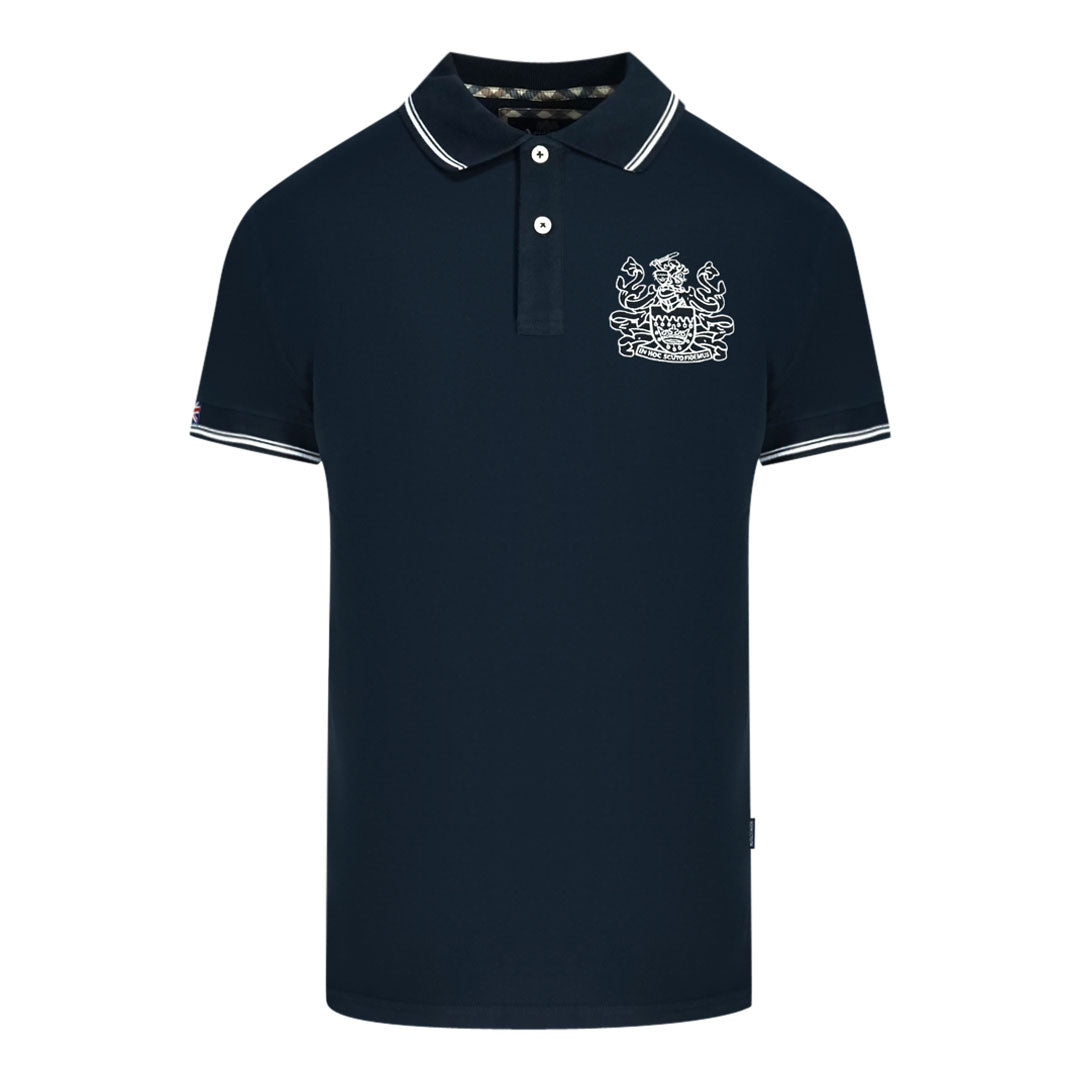 Aquascutum Aldis Tipped Navy Blue Polo Shirt