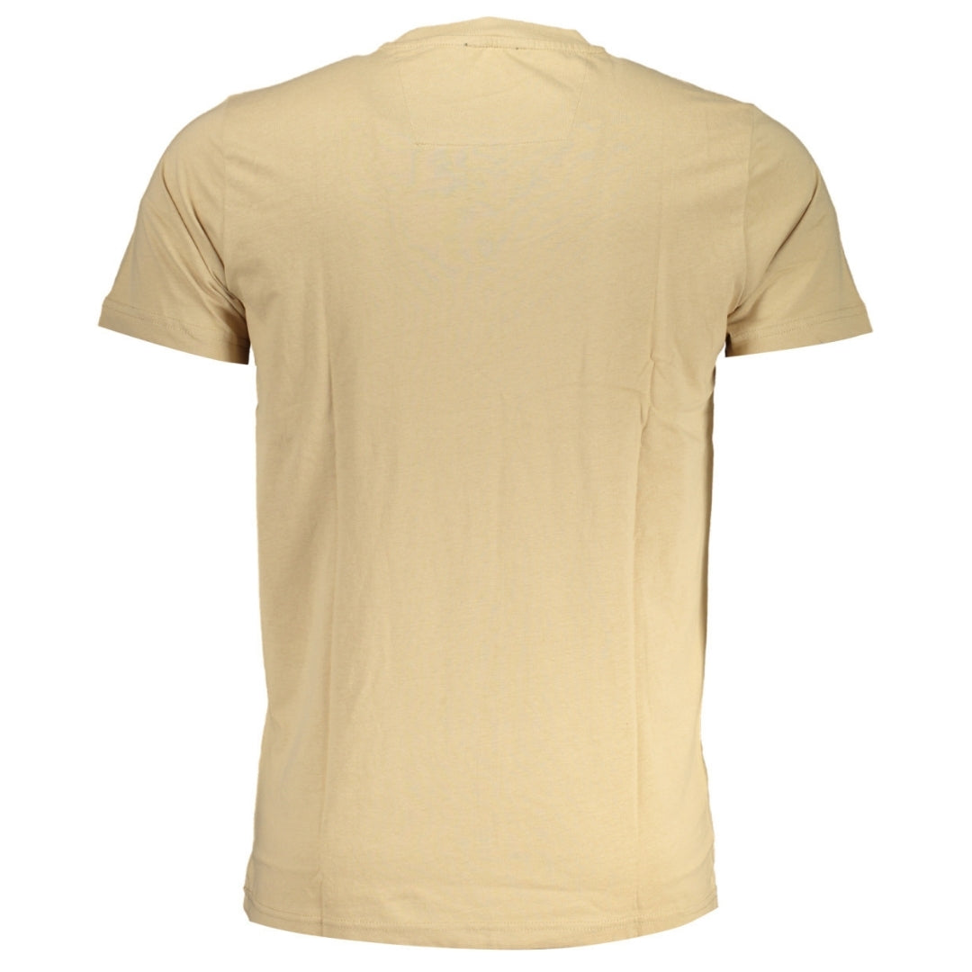 Cavalli Class Bold Black Logo Beige T-Shirt QXT62Q JD060 00503