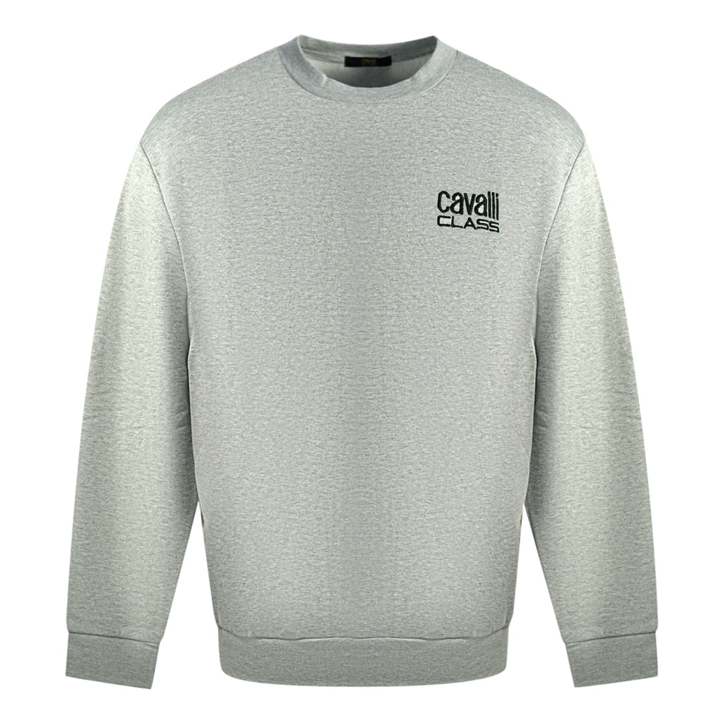 Cavalli Class Print Logo Grey Jumper
