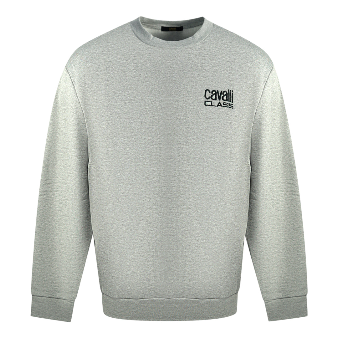 Cavalli Class Print Logo Grey Jumper