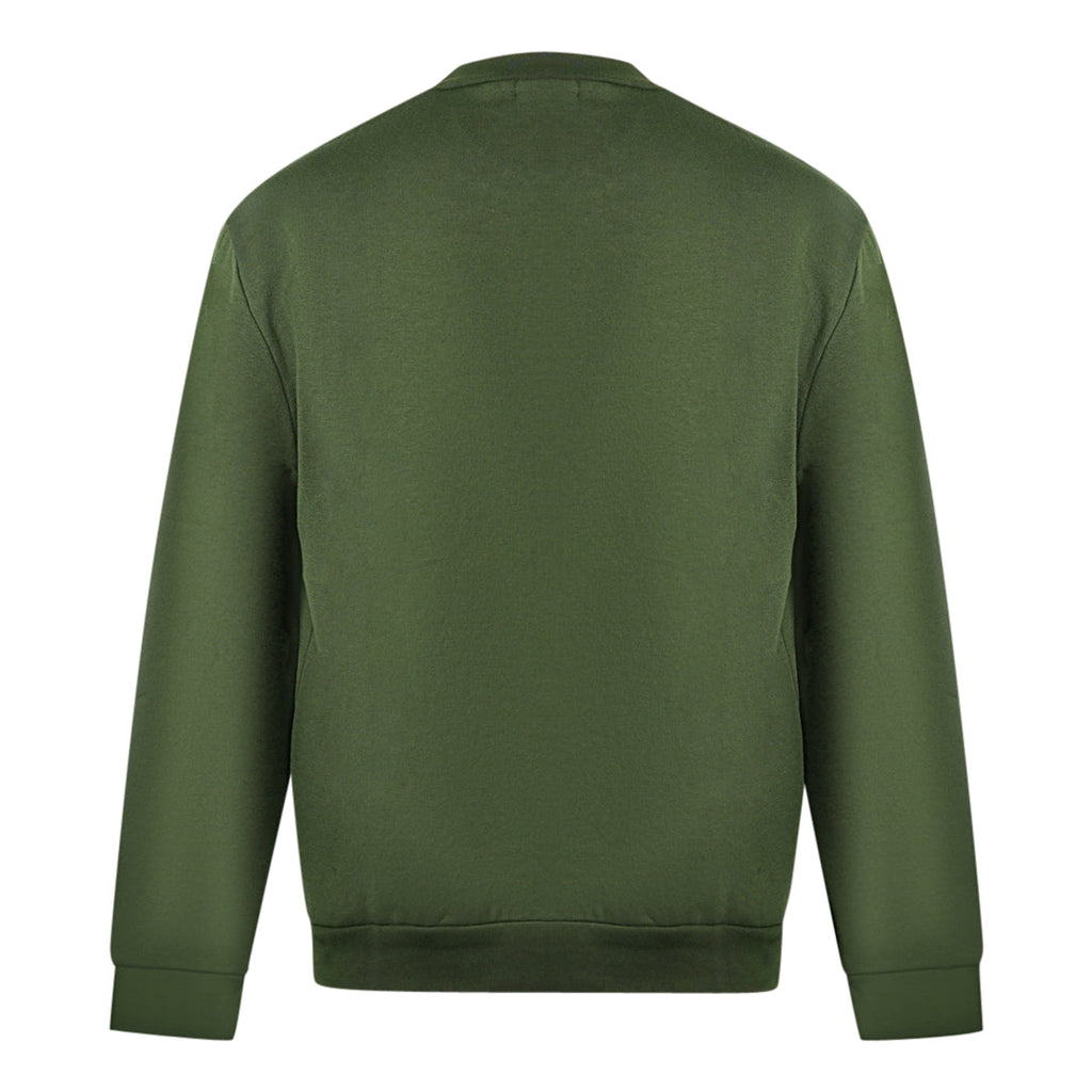 Cavalli Class Leopard Print Logo Olive Jumper