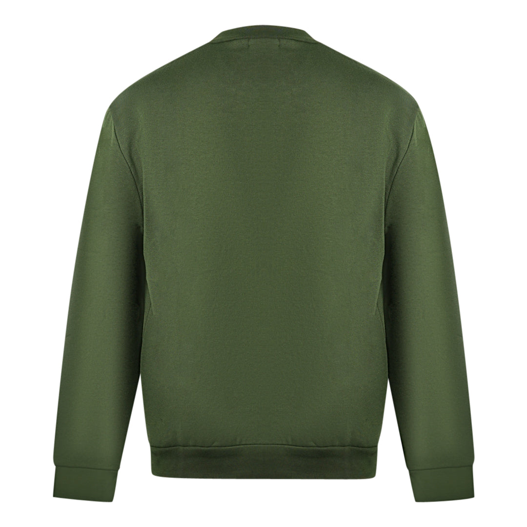 Cavalli Class Leopard Print Logo Olive Jumper