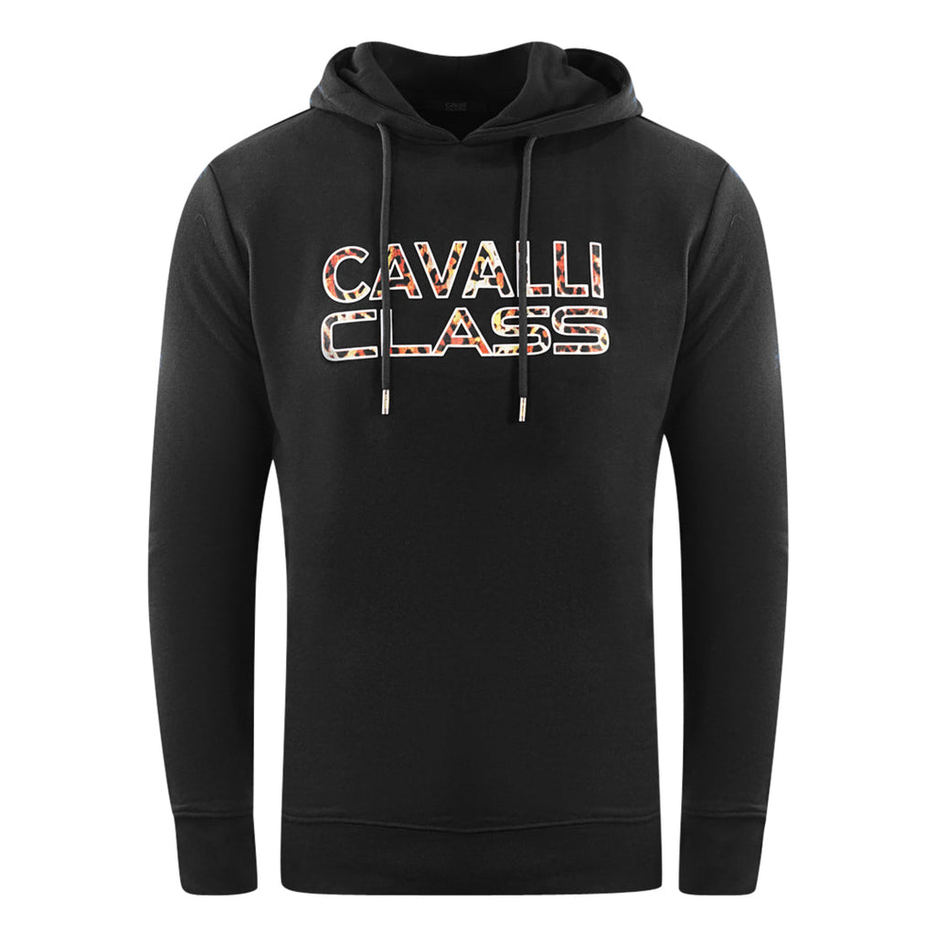 Cavalli Class Brand Logo Black Hoodie