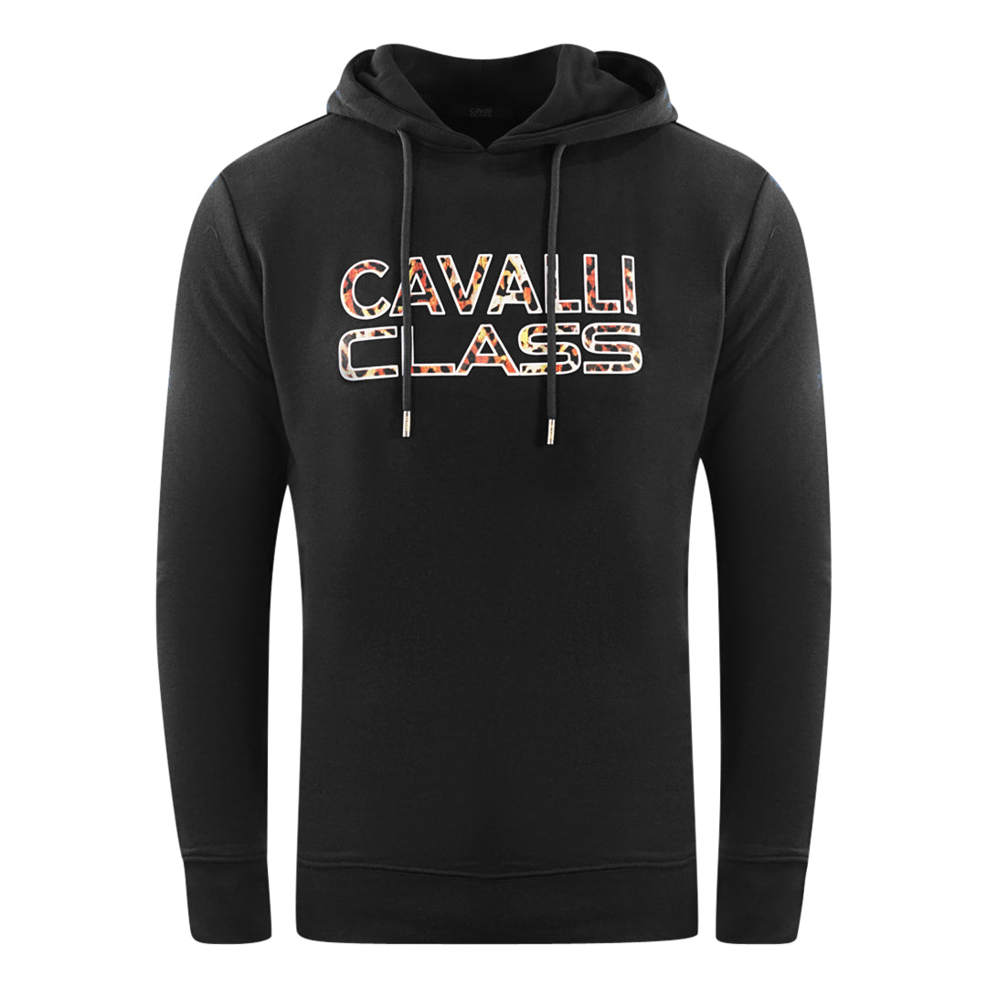 Cavalli Class Brand Logo Black Hoodie