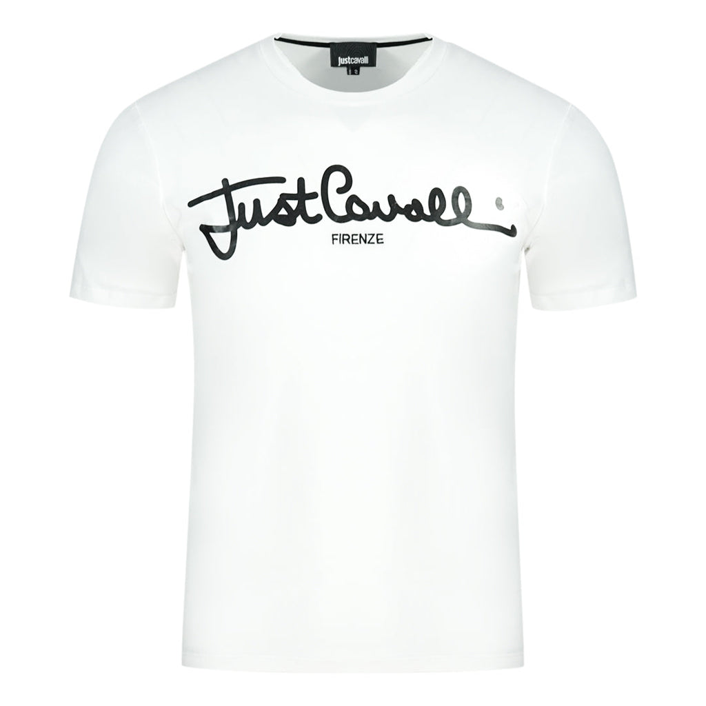 Just Cavalli Logo Signature White T Shirt