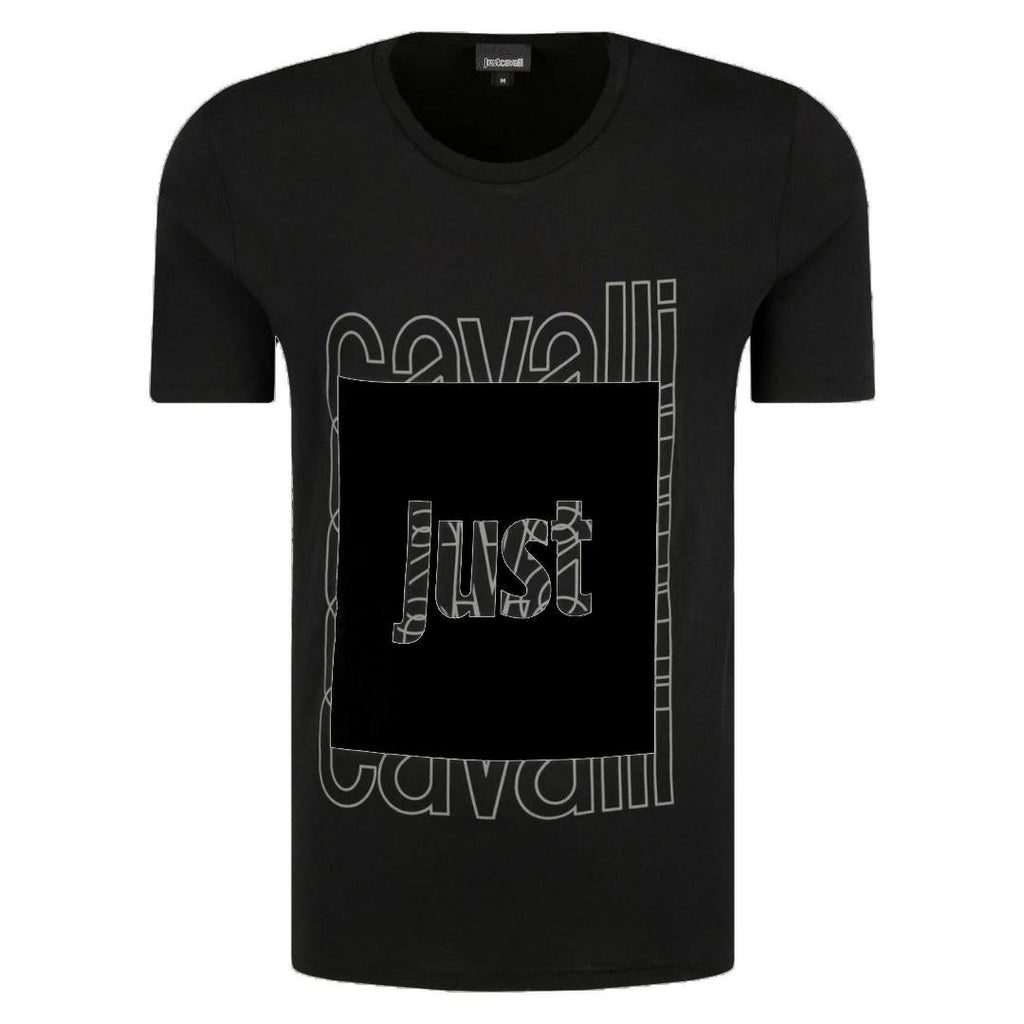 Just Cavalli Box Logo Black T Shirt