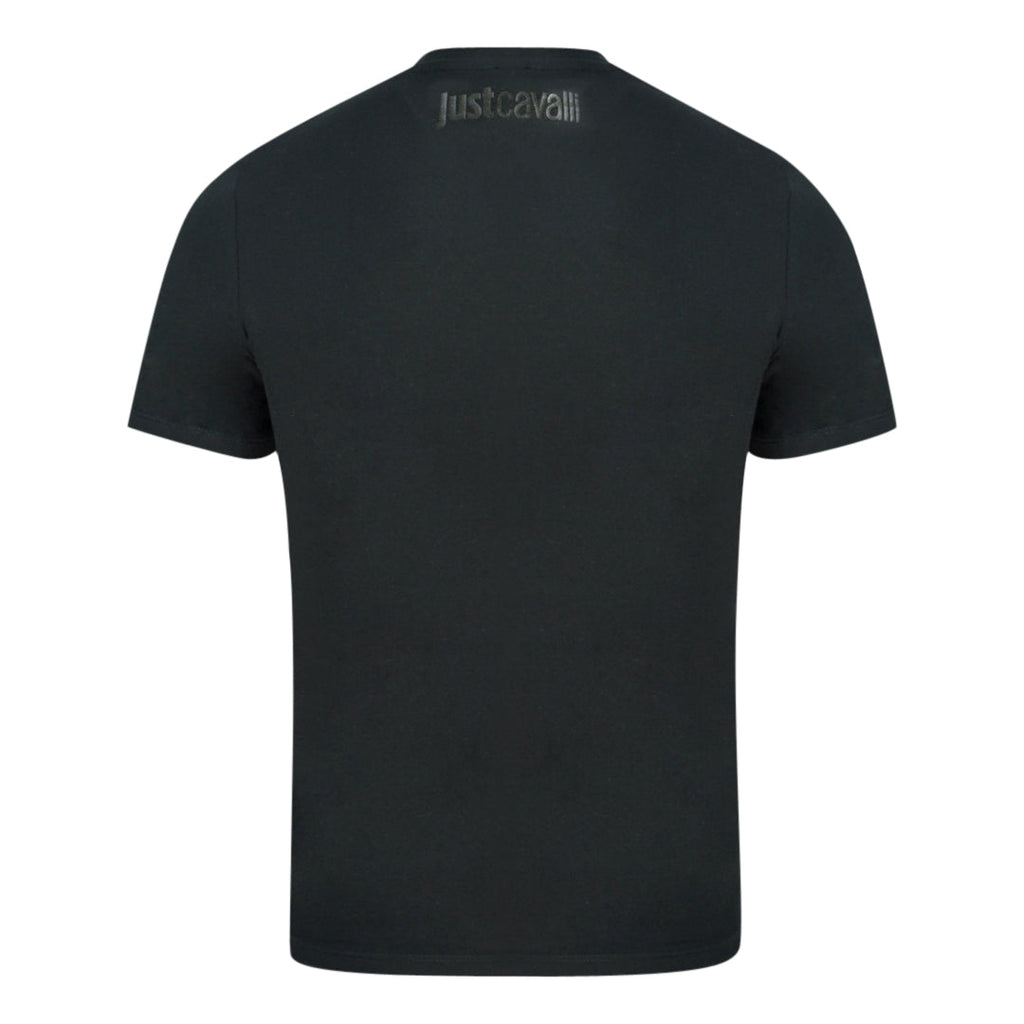 Just Cavalli Faded Logo Black T Shirt