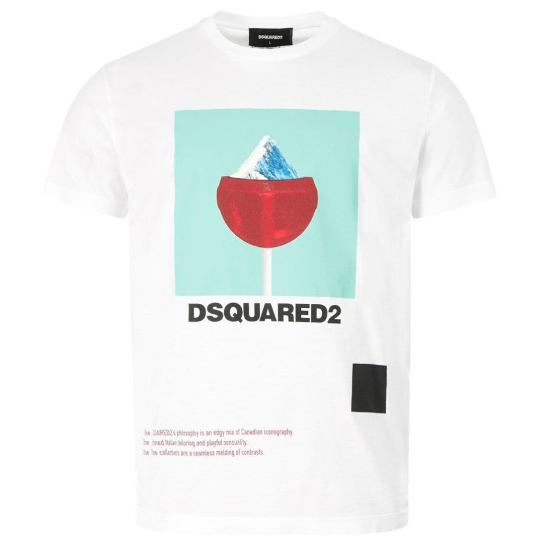 Dsquared2 S71Gd0948 S22427 100 White T Shirt Mens