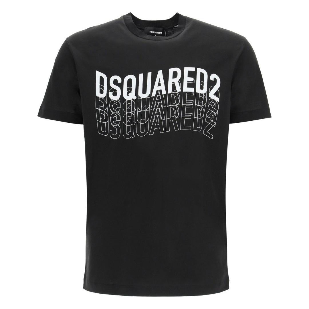 Dsquared2 S74Gd0829 S22427 900 Black T Shirt Mens
