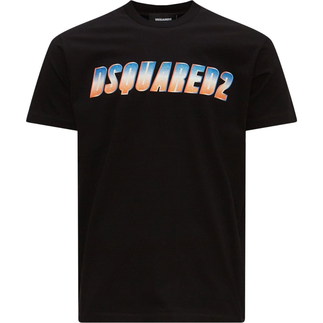Dsquared2 Sparkle Logo Cool Fit Black T Shirt