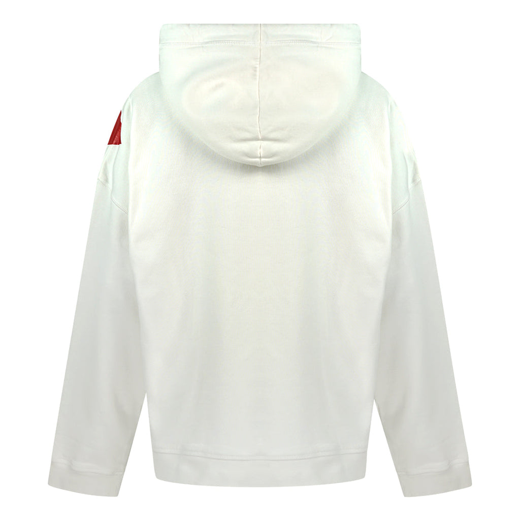 Dsquared2 Large Maple Leaf Logo Oversize White Hoodie S74GU0361 100