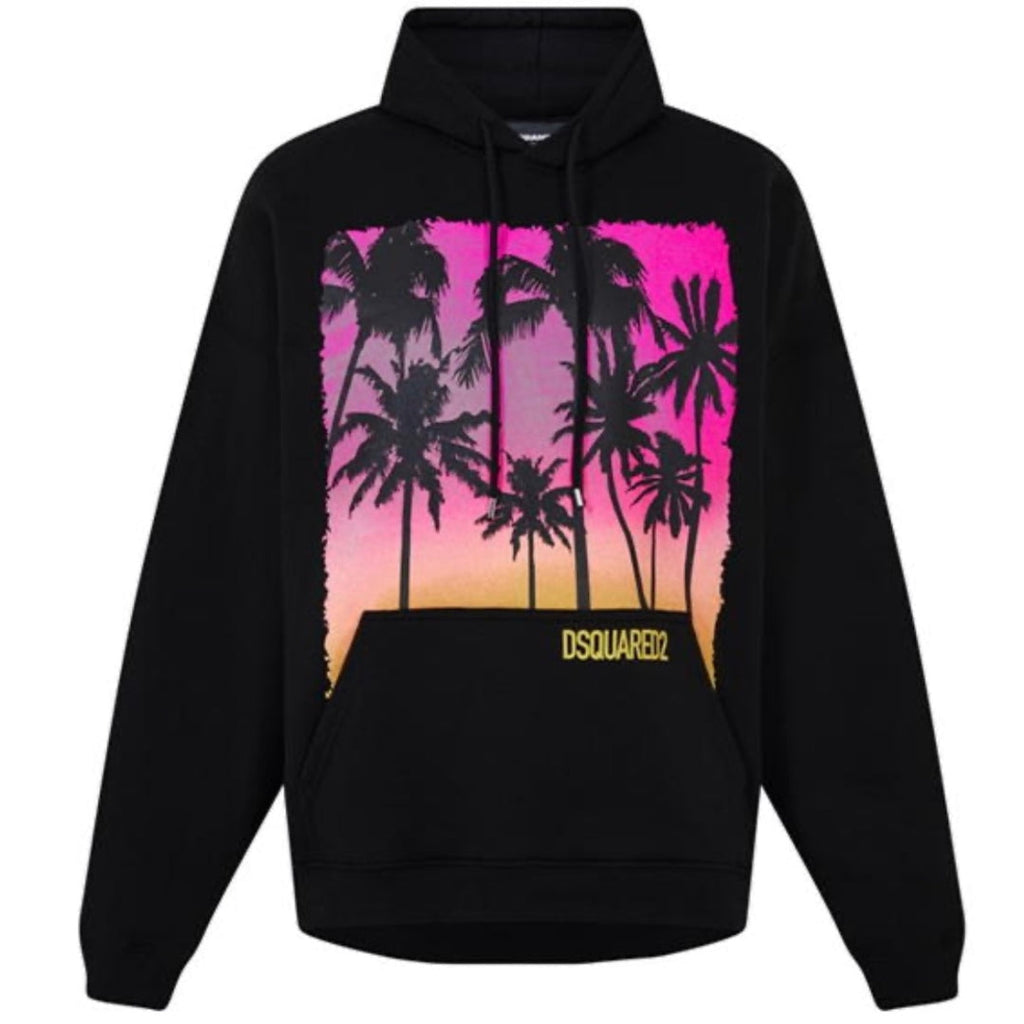 Dsquared2 Sunrise Design Herca Fit Black Hoodie