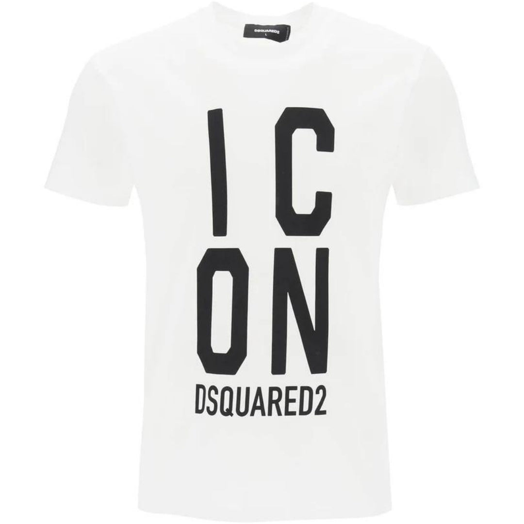 Dsquared2 Bold Icon Logo Cool Fit White T Shirt
