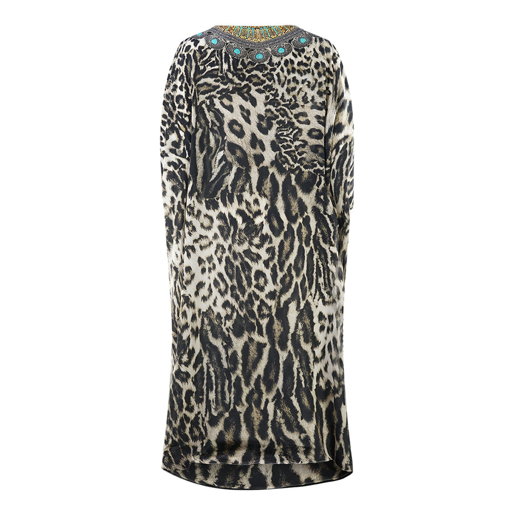 Inoa Siberia 1927 Brown Box Kaftan Cover Up Siberia 1927 Box Kaftan