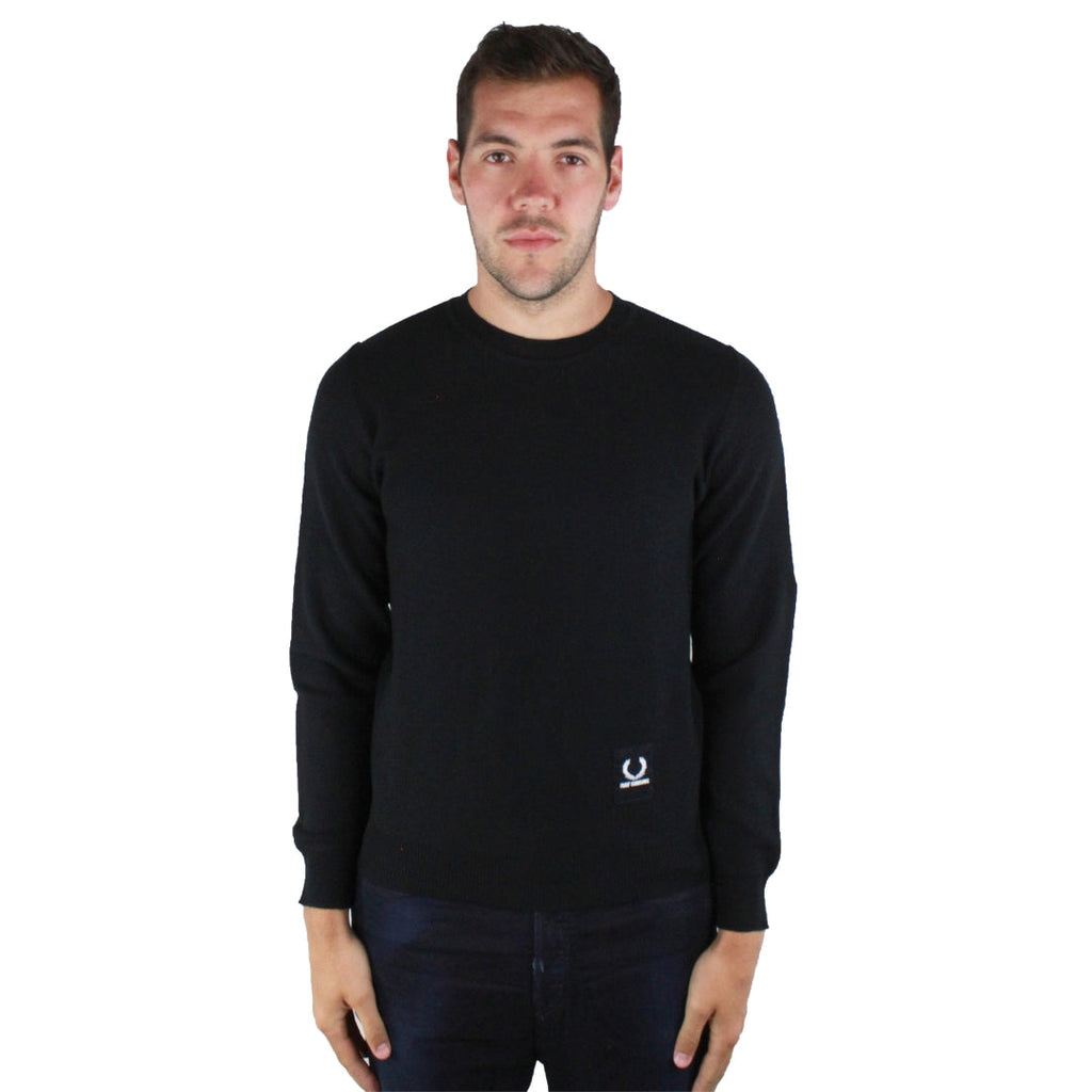 Fred Perry Sk1414 Crew Neck Sweater 102 BlackK1414102