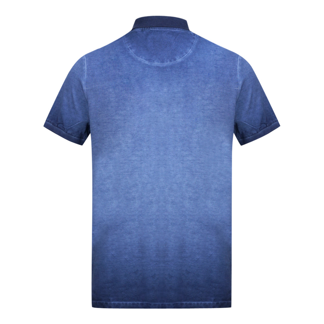 Lyle Scott Navy Blue Ink Wash Polo Shirt