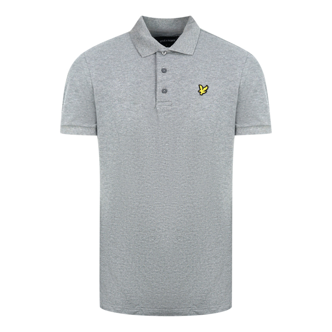 Lyle Scott Grey Fabric Mix Polo Shirt