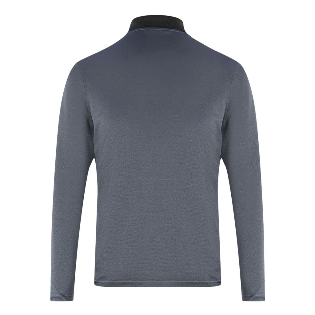 Lyle Scott Golf Venteech Long Sleeve Dark Grey Polo Shirt