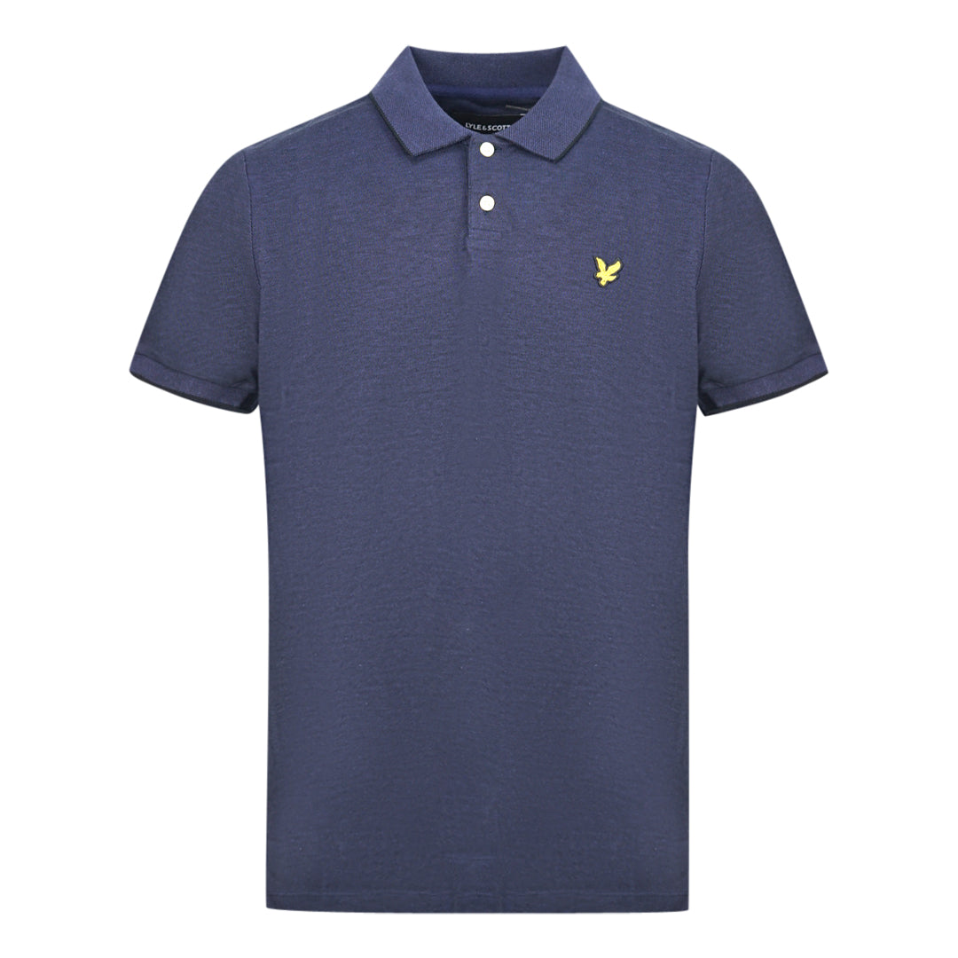 Lyle Scott Navy Oxford Polo Shirt