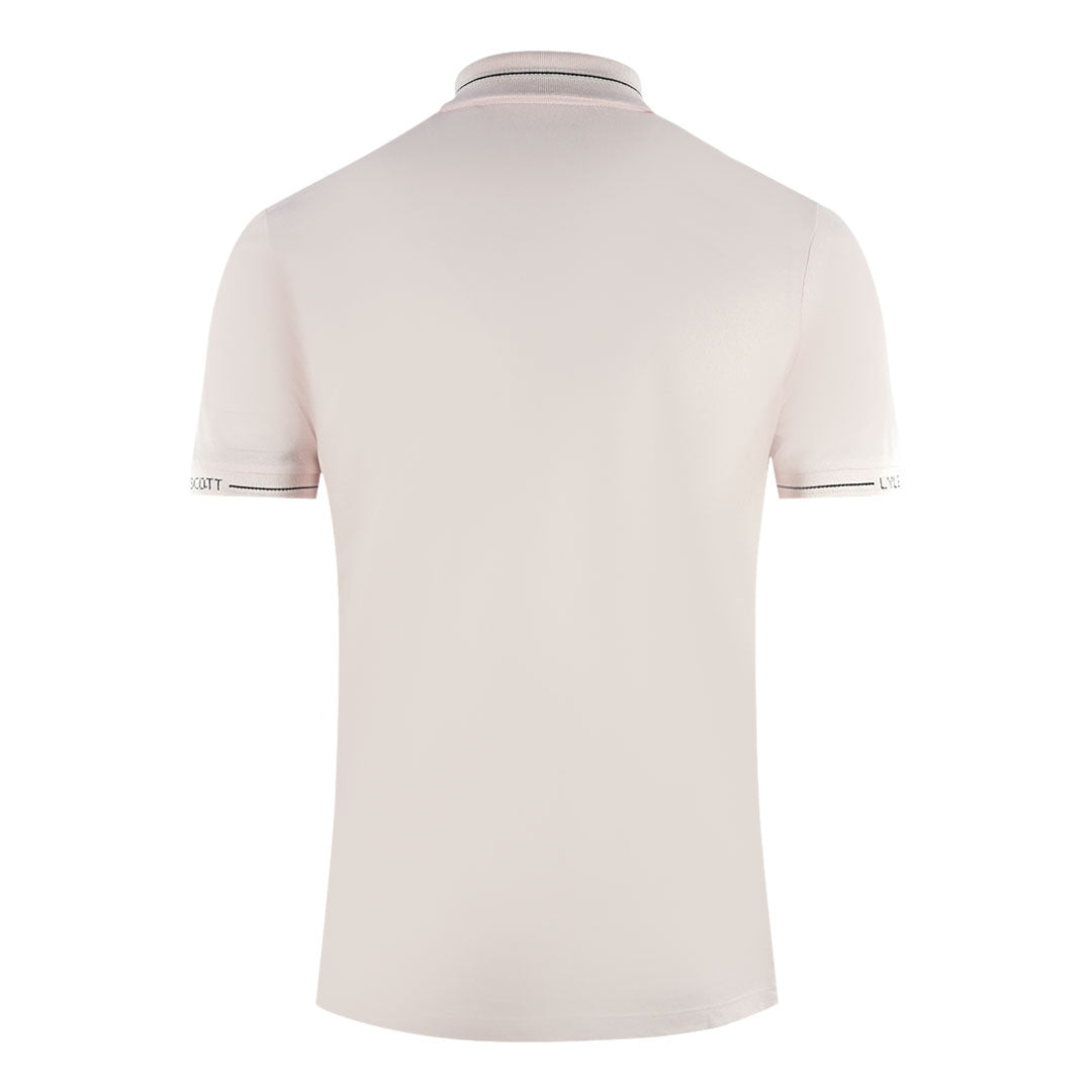 Lyle Scott Branded Collar Stonewash Pink Polo Shirt
