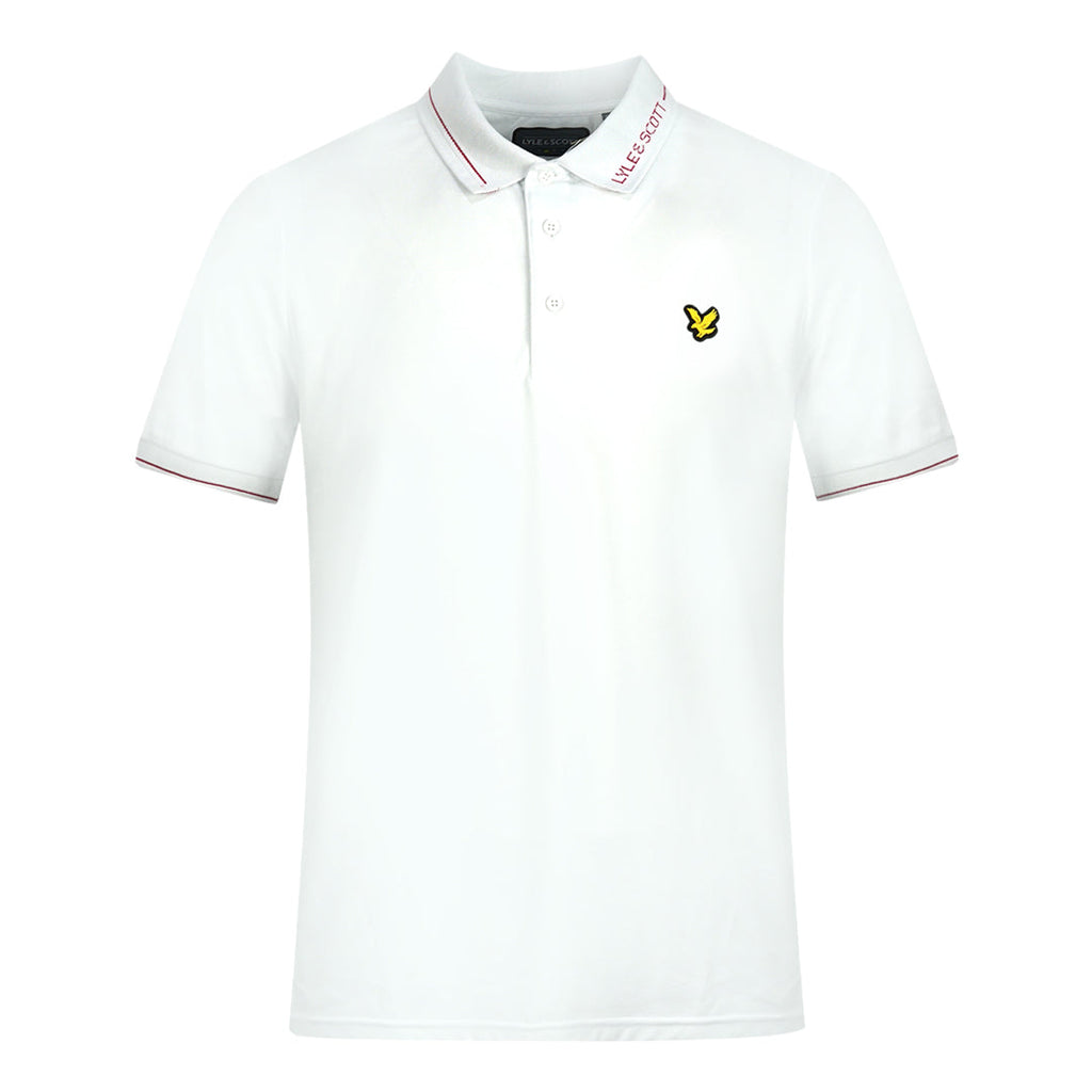 Lyle & Scott White Branded Collar Polo Shirt SP1564G 626