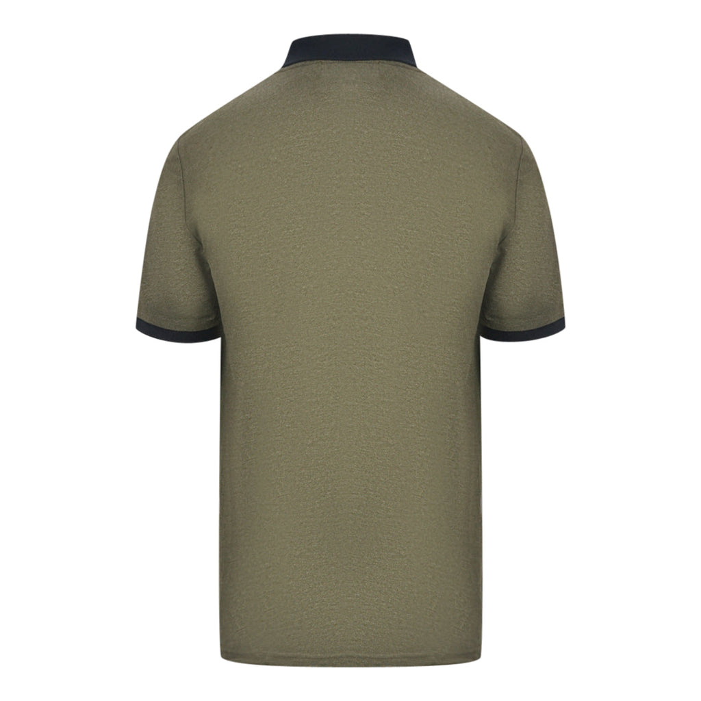 Lyle Scott Olive Green Block Marl Polo Shirt