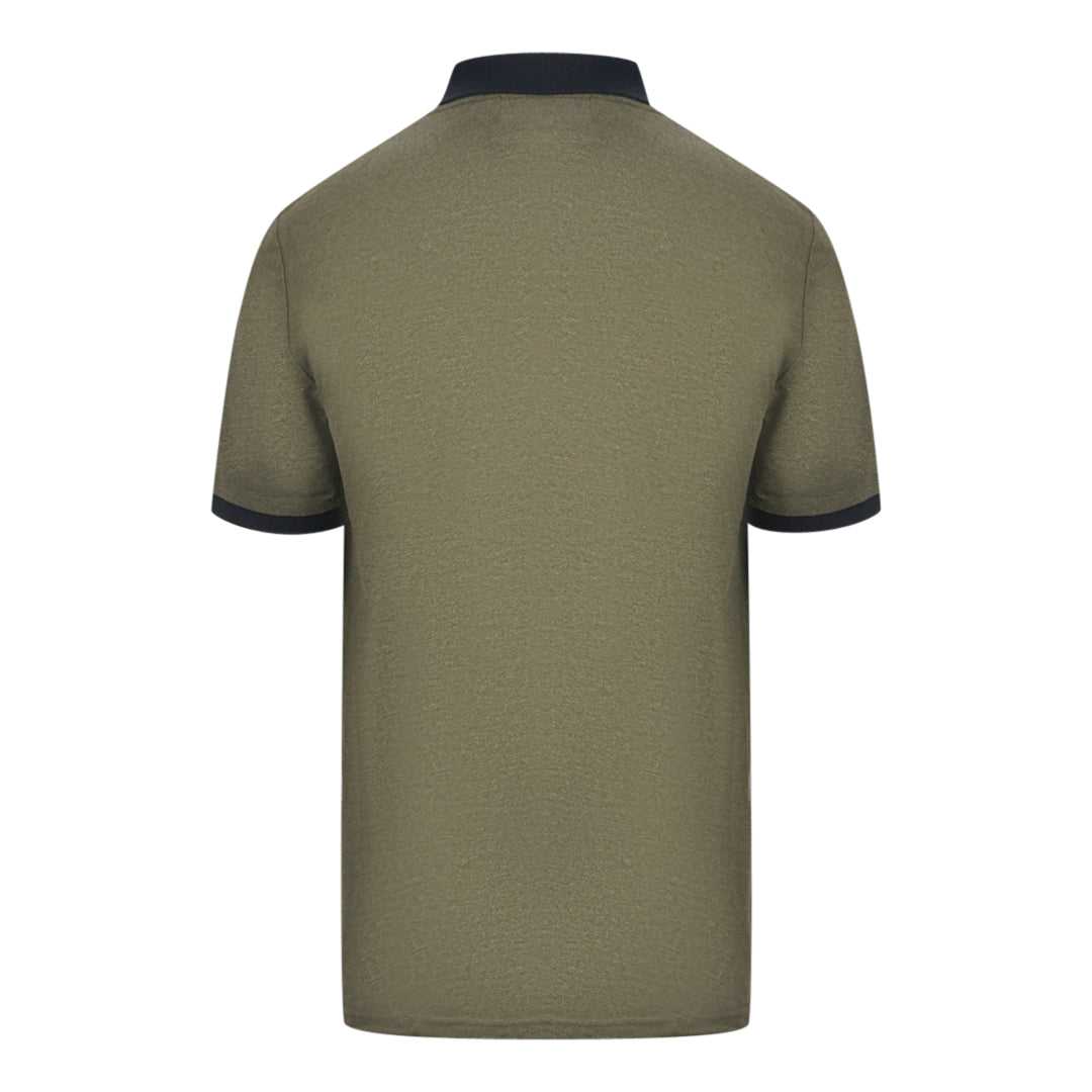 Lyle Scott Olive Green Block Marl Polo Shirt