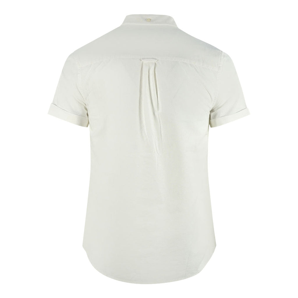 Lyle Scott White Short Sleeved Casual Oxford Shirt