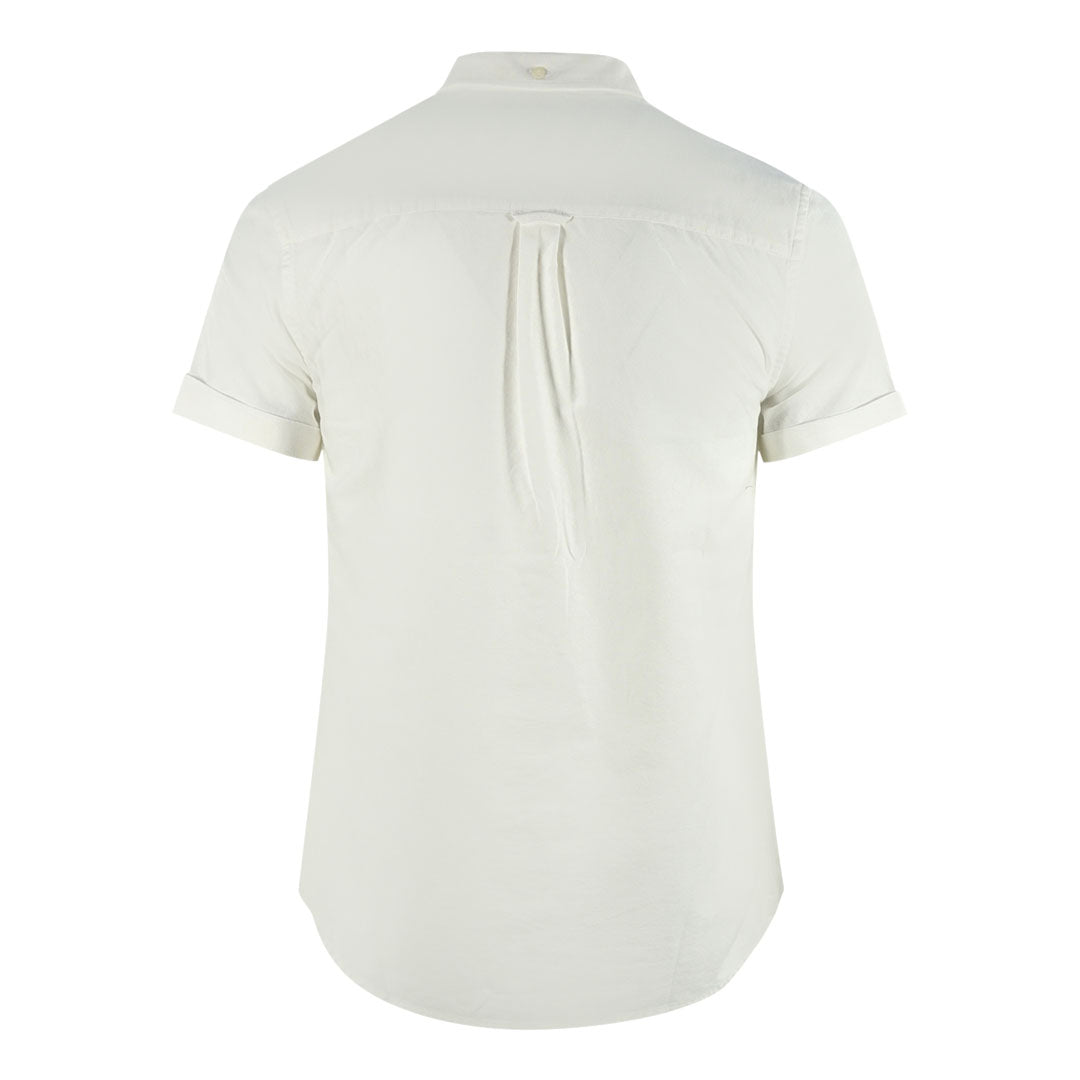 Lyle Scott White Short Sleeved Casual Oxford Shirt