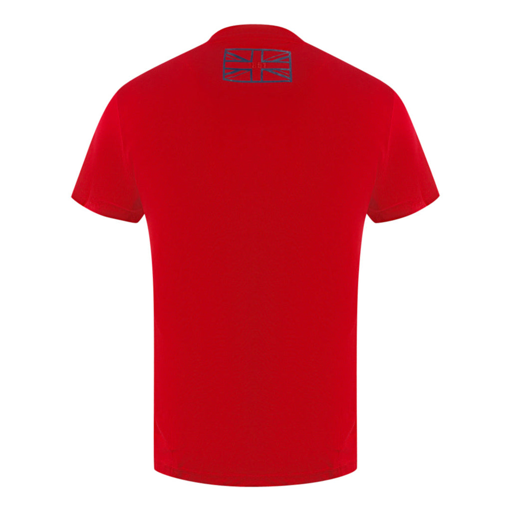 Aquascutum London 1851 Tape Logo Red T Shirt