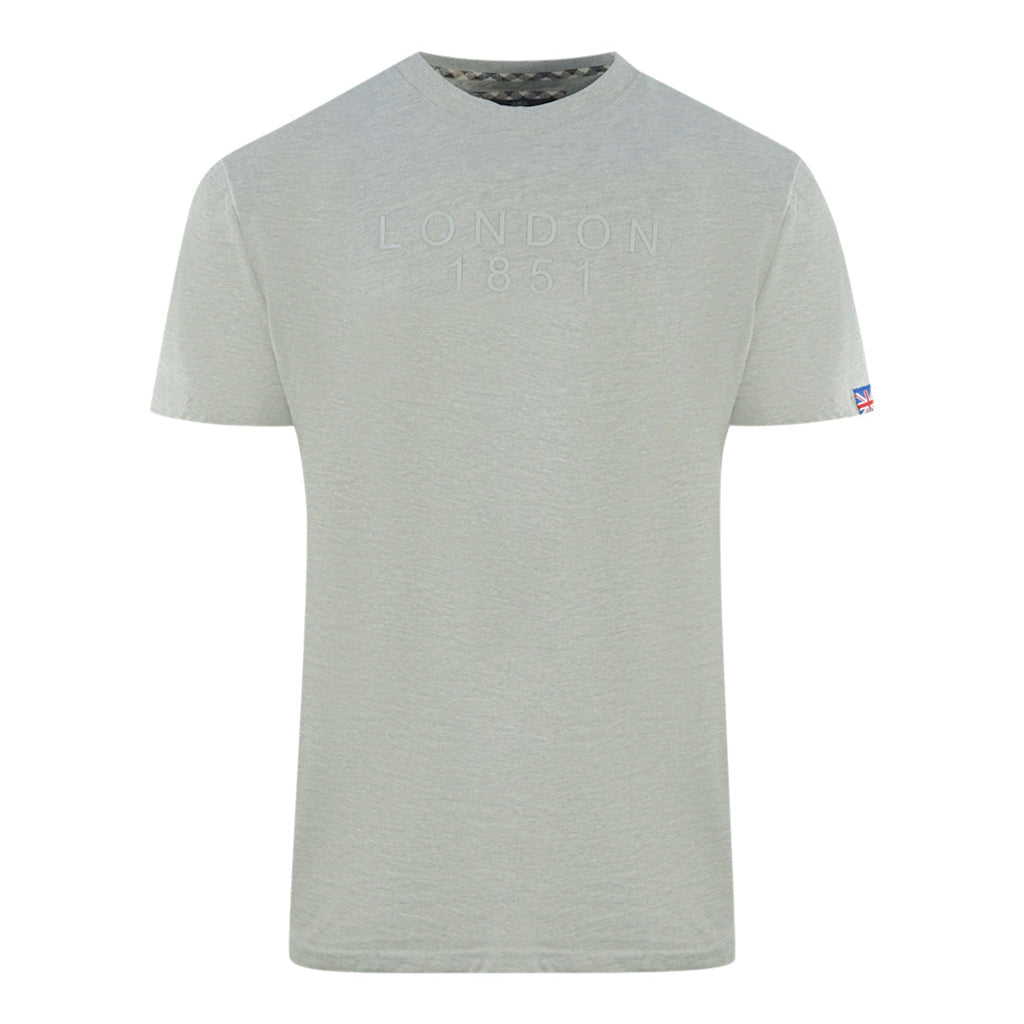 Aquascutum London 1851 Tape Logo Grey T Shirt