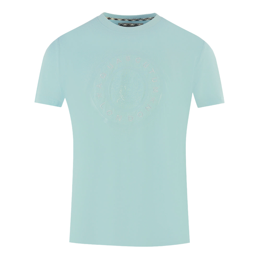 Aquascutum London Circle Logo Sky Blue T Shirt