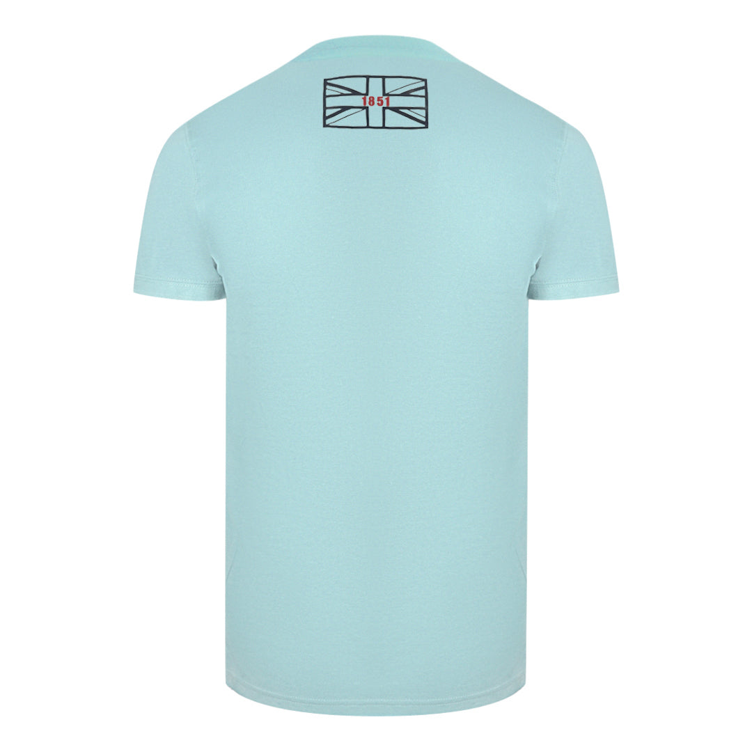 Aquascutum London Circle Logo Sky Blue T Shirt