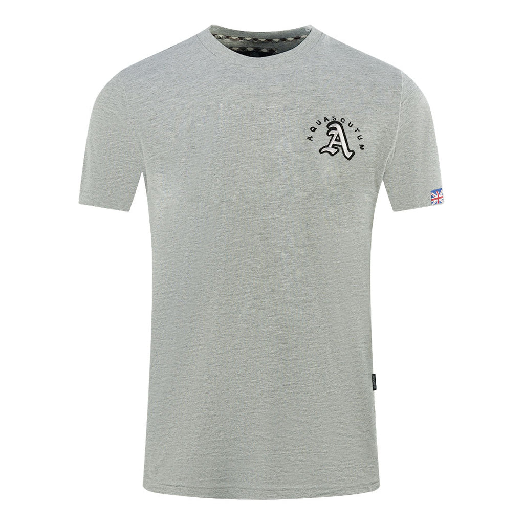 Aquascutum London Embroidered A Logo Grey T Shirt