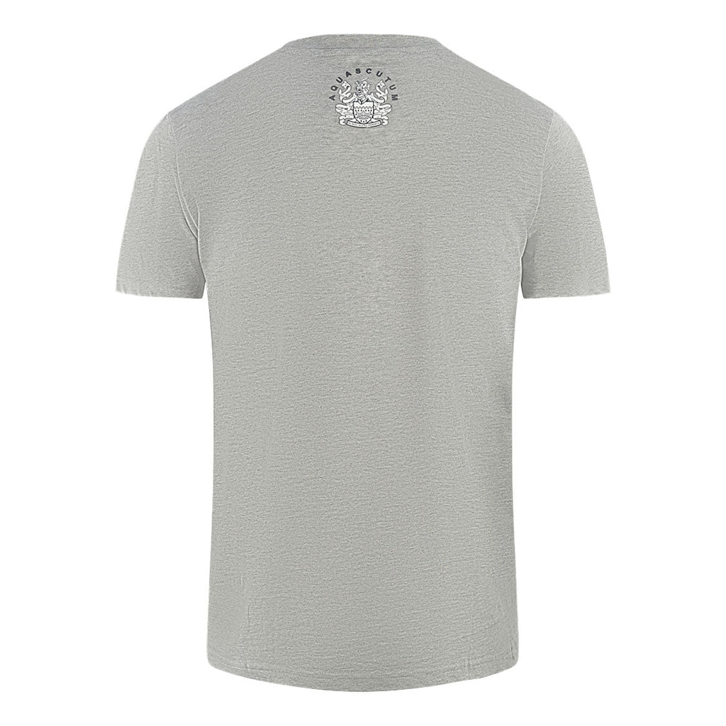 Aquascutum London Embroidered A Logo Grey T Shirt