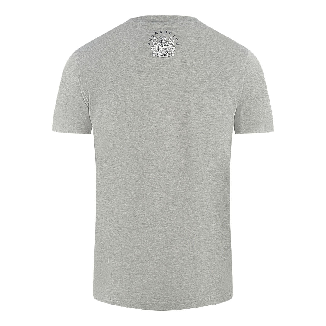 Aquascutum London Embroidered A Logo Grey T Shirt