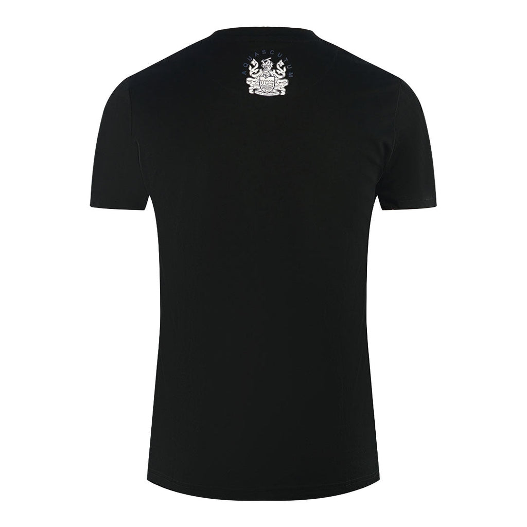 Aquascutum London Embroidered A Logo Black T Shirt