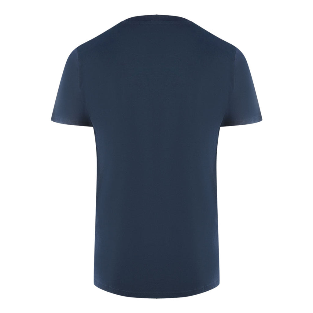 Aquascutum London Tonal Aldis Logo Navy Blue T Shirt