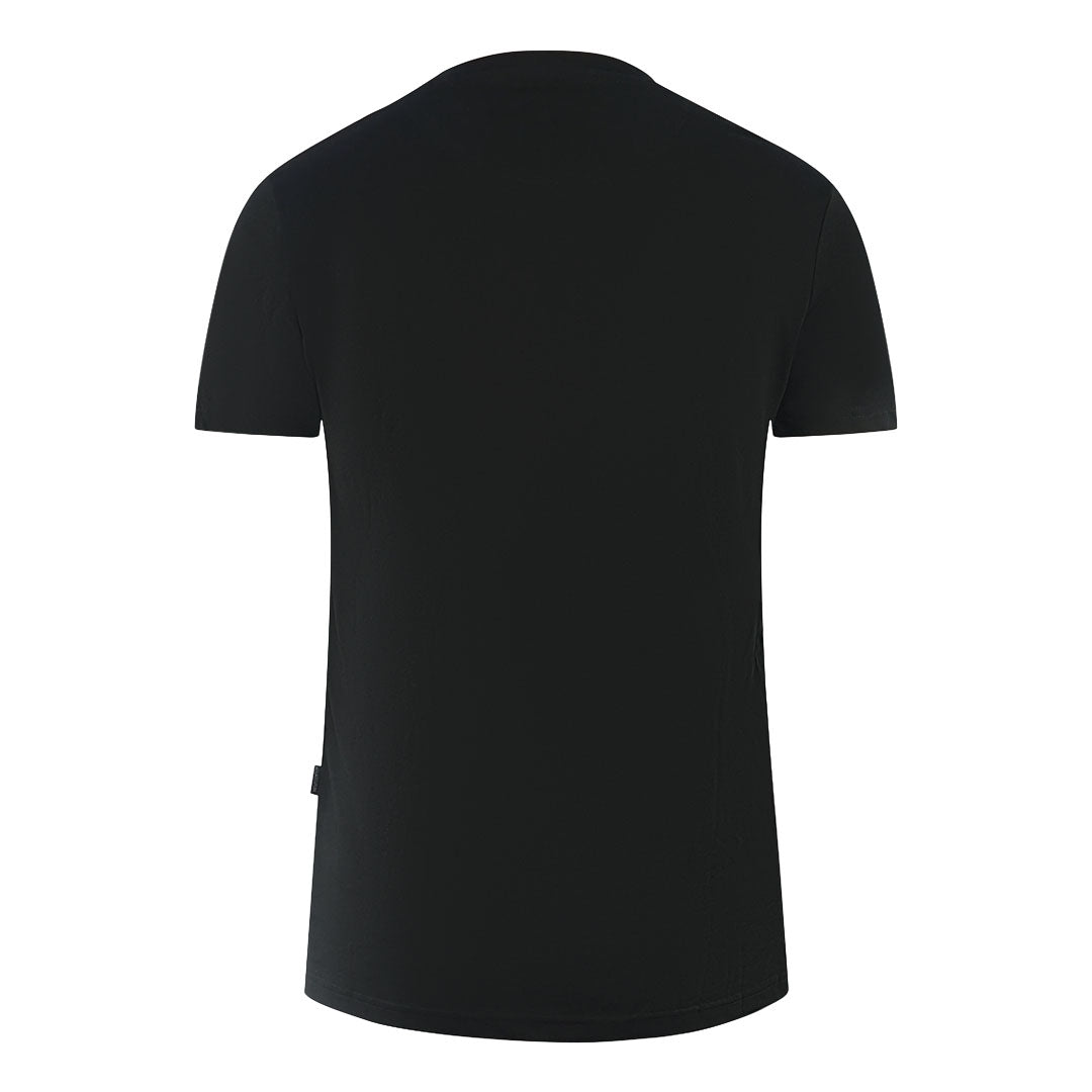 Aquascutum London Tonal Aldis Logo Black T Shirt