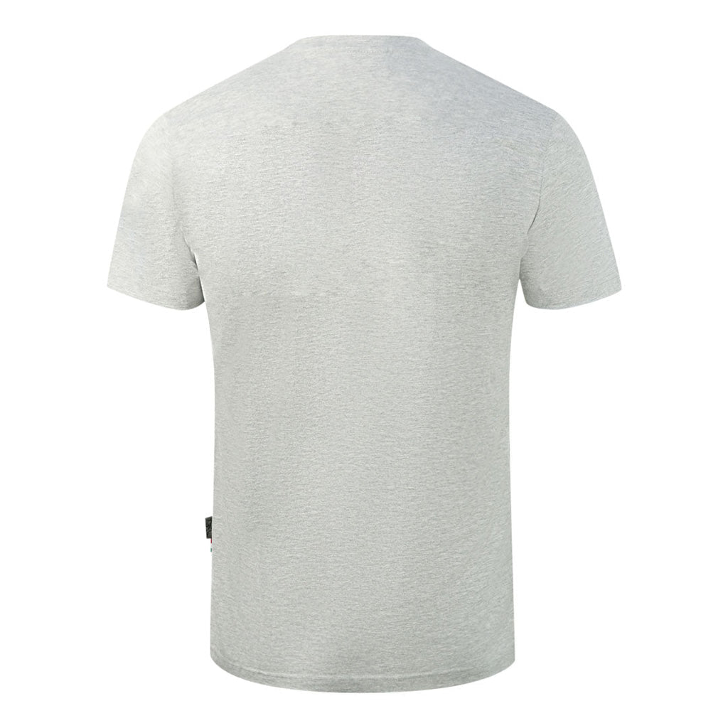 Aquascutum Brand Embossed Logo Grey T Shirt