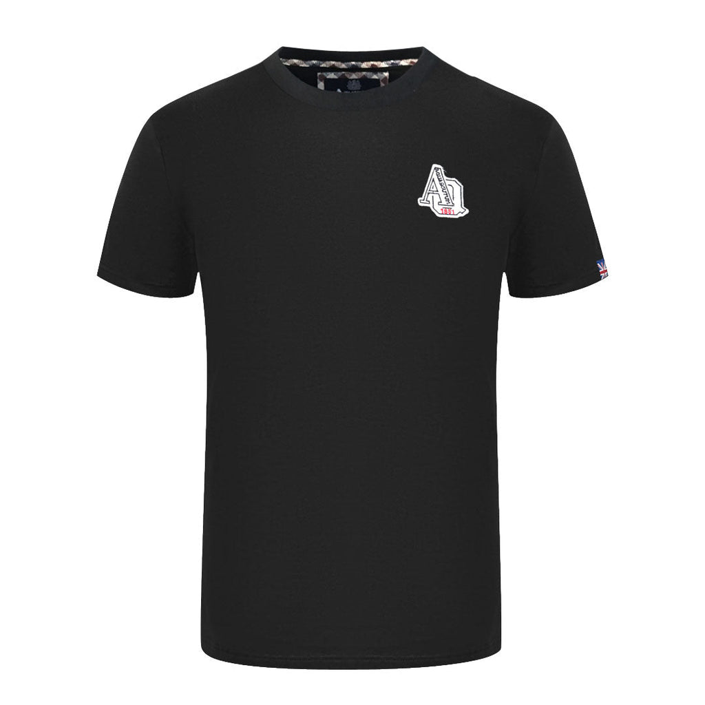 Aquascutum 1851 Aq Logo Black T Shirt
