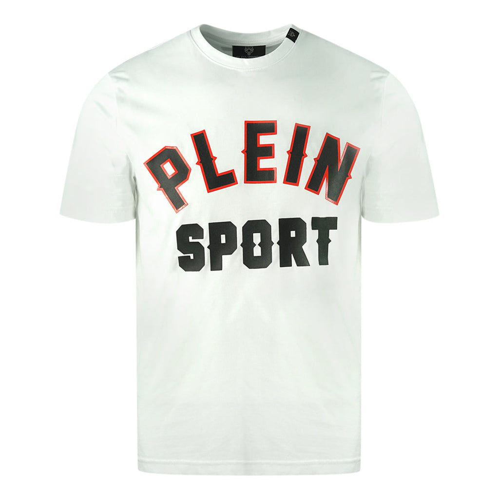 Plein Sport Block Logo White T Shirt