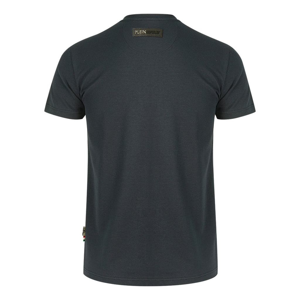 Plein Sport Stencil Tiger Logo Navy T-Shirt - Nova Clothing