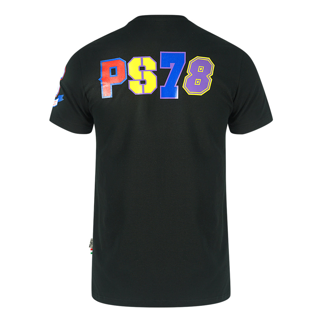 Plein Sport Multi Colour Logos Black T Shirt