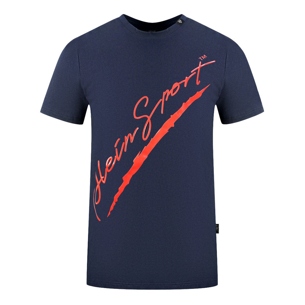 Plein Sport Signature Navy Blue T-Shirt TIPS122TN 85