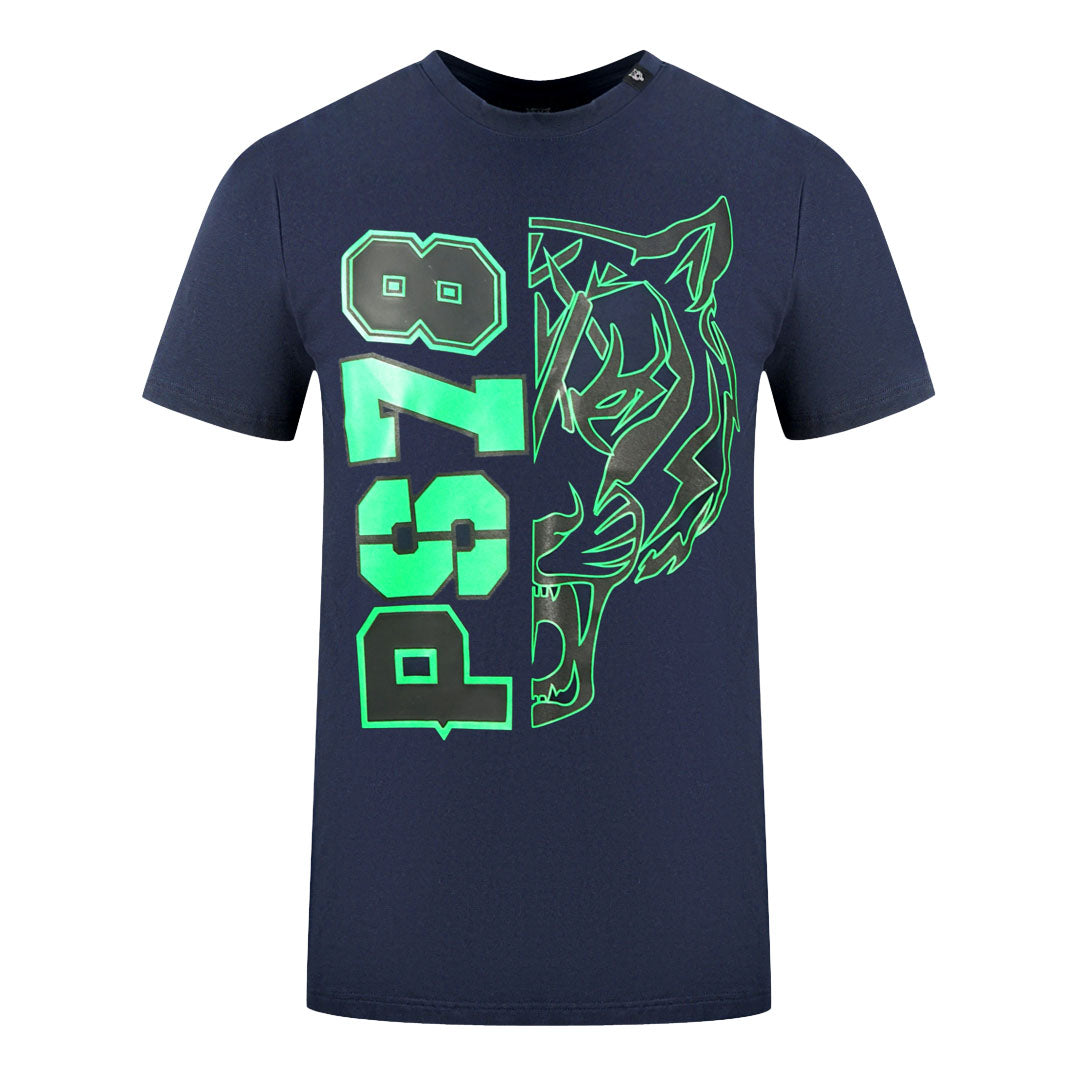 Plein Sport Ps78 Design Logo Navy Blue T Shirt