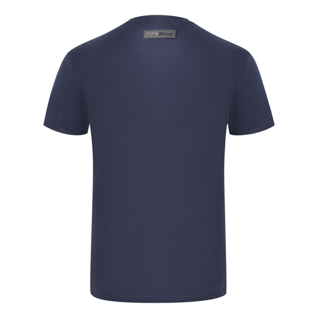 Plein Sport Ps78 Design Logo Navy Blue T Shirt