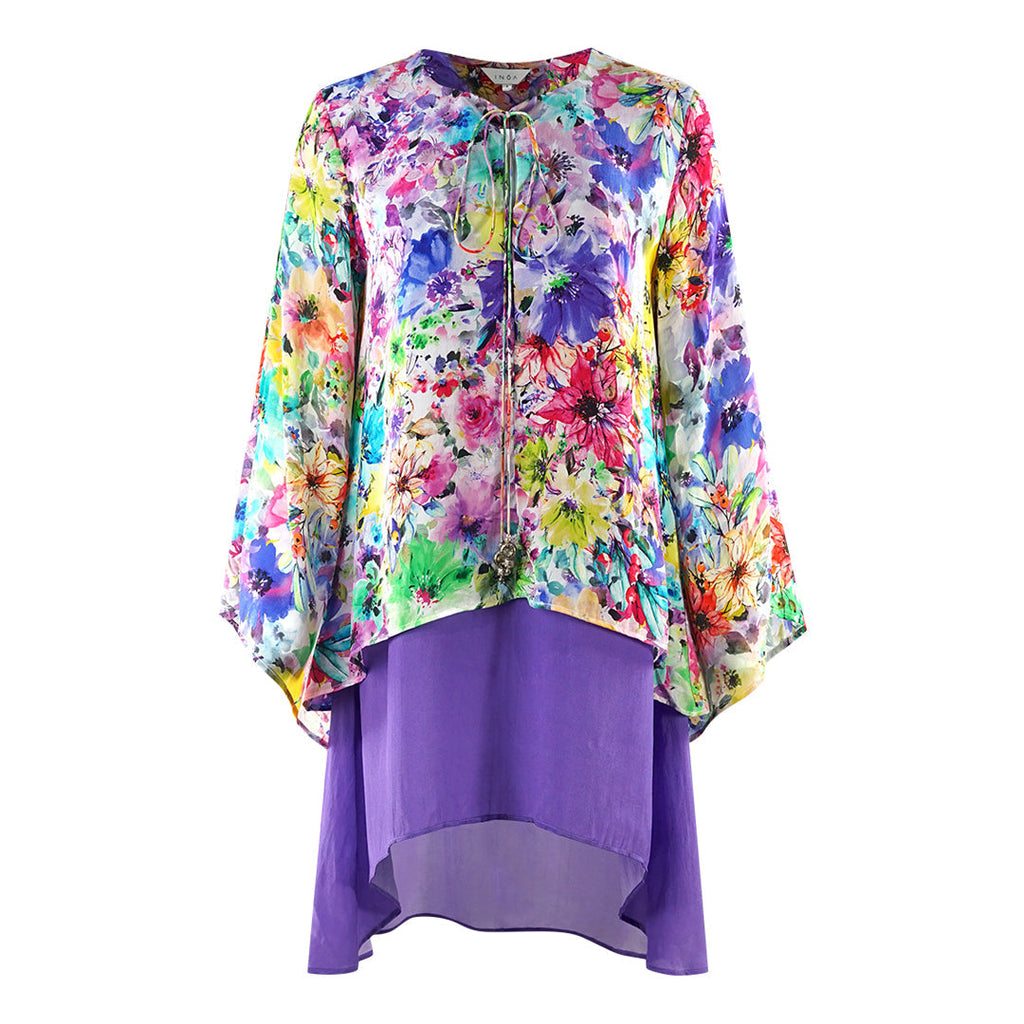 Inoa Tivoli Gardenia 12009 Purple Silk Layered Dress Tivoli Gardenia 12009 Layered Dress