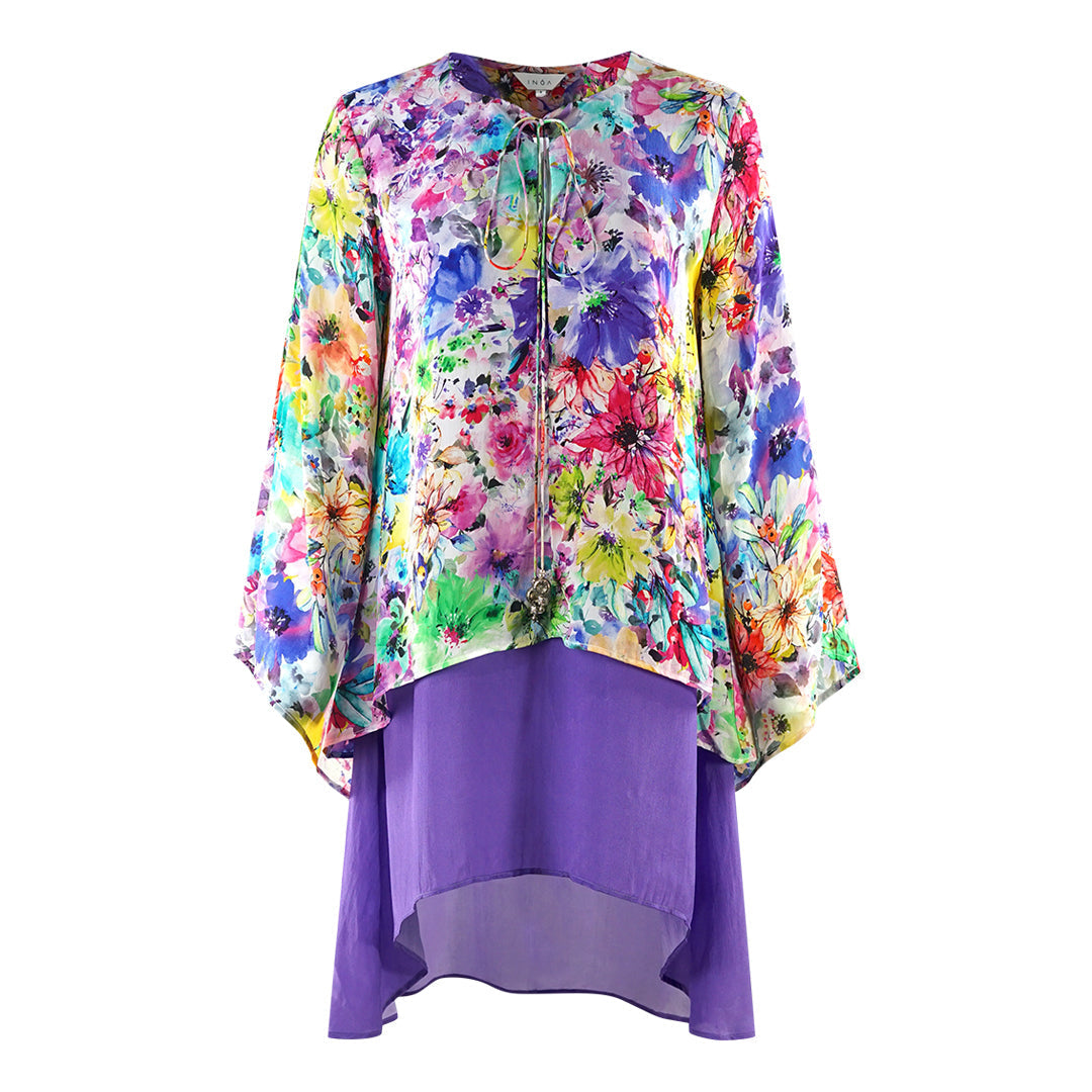 Inoa Tivoli Gardenia 12009 Purple Silk Layered Dress Tivoli Gardenia 12009 Layered Dress