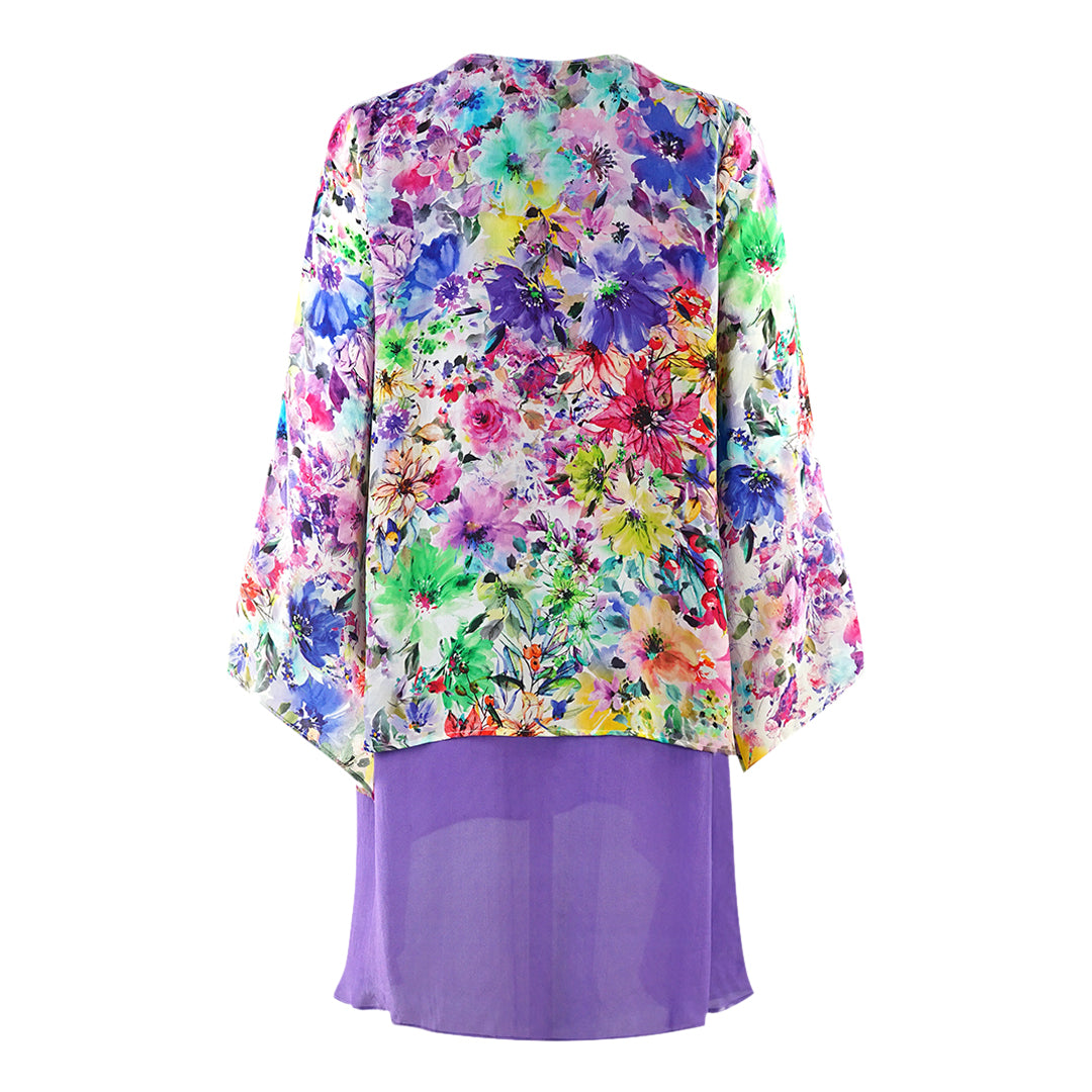 Inoa Tivoli Gardenia 12009 Purple Silk Layered Dress Tivoli Gardenia 12009 Layered Dress